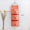 Cute Dog Wall Hanging Bags Bedroom Door Panel Underwear Bra Socks Storage Organizer 3 Pockets Hanging Storage Bags Q799