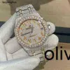 Rolaxs Watch Swiss Automatic Watches Cashjin Icedout Watch Men Luxury Wrist Bling Iced Out VVS Moissanit Diamond D2M208