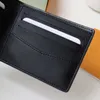Topp plånboksdesigner Short Wallet Men Kvinnor Kreditkortshållare Damier Rush Leather Pocket Purse New Fashion Coin Purses With Box M82821M82822