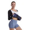 Damesjapers Sauna Sauna Mouw Yoga Tops Buikgewichtverlies Shapewear Slimming Training Shirts