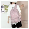 School Bags Backpack Large Capacity Korean INS Middle Student Leisure Campus Simple Multi Pocket Computer Travel Bookbag