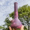 Pipa de agua de silicona para cachimba de 7 PULGADAS, cielo estrellado, Bong para fumar que brilla en la oscuridad, pelele + cuenco de 14mm