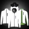 Cykeljackor Wosawe Full reflekterande cykeljacka Mäns kappa Spring Autumn Bicycle Windbreaker Cykel mjuk vindtät vattentät löpjacka 230428