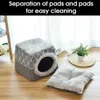 Camas para gatos Móveis Quentes Cama para Cães de Estimação Ninho Macio Dupla Utilização Almofada de Dormir Inverno Aconchegante Canil Para Cães Pequenos Gatos Puppyvaiduryd3