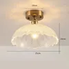 Ceiling Lights Nordic Glass Lighting Minimalist Modern Flower Pattern Lamp For Corridor Creative Living Room