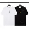 Nouveaux hommes T-shirt ample ISLAND Style classique Couple lettre lâche logo imprimé T-shirts en coton STONE mode simple Style lâche décontracté haut à manches courtes M-XXL 04