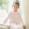 Pajamas Children Girl's Lolita Dress Flannel Princess Sleepshirts Vintage Turndown Collar Nightgowns.Kid's Toddler Nightdress Loungewear 231129