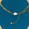 Kedjor Anietna Vintage Pearl 18K Gold Plated Figaro Chain Mix Necklace Original Cool Design Present For Women Pendant Fashion Jewelry 2023