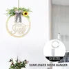 Fiori decorativi L Home Sweet Wreath Cartello in legno da 12 pollici con luce a LED Legno di girasole vintage di benvenuto rustico