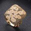 Wedding Rings Janekelly Designer Luxury Twist Lines Geometry Cubic Zironium Engagement Dubai Naija Bridal Finger Jewelry Addiction