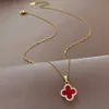 collana vans trifoglio moda collana con pendente quadrifoglio 18k da donna in oro con diamanti maglia rossa stessa catena maglione