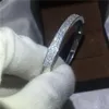 Infinity Winninate Whitess Düğün Aksesarları Jewelry3019 için Infinity Winninaty Bilezik Pave ayarı 5A Zircon CZ Beyaz Altın Dolgulu Nişan Bangle