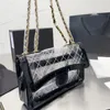 Moda nowe torebki luksusowe torba crossbody projektanci przezroczystą torbę elegancką torbę na ramię metalową torbę łańcuchową g2311306z-20