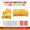 Pokrywa krzesła 1 -częściowa sofa aksamitna tkanina okładki elastyczna segmentowa pokrywa kanapy l sofa w kształcie sofy fase fotela szezplop
