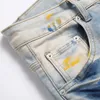 Dżinsy męskie 2023 Ameryka Slim Pencil Pants Męskie kolorowe farba opryskiwanie drukowane dżinsowe dżinsowe spodnie