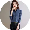 Blusas de mujer Camisas Nuevo Otoño Invierno Mujer Terciopelo Moda Manga larga Cálido Básico 2023 Tops casuales femeninos Elegante Cloingyolq