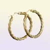 Whole Stainless Steel Circle Creole Hoop Earrings Goldcolor Bamboo Basketball Wives Hoop Earrings For Famale Gift7089733