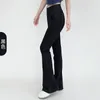 Pantaloni attivi Vita di alta qualità Leggings fitness yoga Donna Allenamento in palestra Tessuto Jean Fondo elastico stretto a campana Morbido