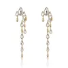 Charm Australian Designer's Long Diamond Studded Tassel Earrings Brass Plated With Real Gold Drip Diamond Earrings and Earrings har ett stort temperament VPJX