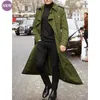 Herren-Trenchcoats, einfache Herren-Windjacke, Herren-Trenchcoat mit verlängertem Gürtel, zweireihiger Trenchcoat, modische Freizeitjacke, Herrenbekleidung 231129