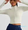 Women Zipper Yoga Outfits Jackets Long Sleeve Women Workout Activewear Sports Fitness