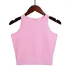 Women's Tanks Solid Tank Top Sleeveless Women Summer Cotton Crop Sexy Body Shape Bustier Vest Sport Singlet Lady Undershirt Jersey