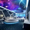 Фэнтези красочная галактика звездная туманность комната потолочная живопись потолочный фон обои 3D Mural182F