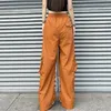 Kvinnors byxor safari casual port mode orange rak bred ben fashionabla och stiliga last y2k för män kvinnor