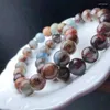 Link pulseiras natural maillard aquamarine pulseira corda encantos fio requintado jóias presente cura energia de cristal 1 pçs 11mm