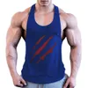 Hoogwaardige gym bodybuilding katoenen tanks tops zomer basketbal rottende mannen snel drogen workout ons maat t-shirts