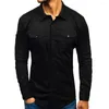 Camisetas masculinas de homens grandes e altos homens de verão Fooding Tooling Multi-Pocket Sleeved Top Mens Thermal Raglan Long