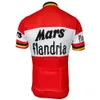 Özelleştirilebilir Bisiklet Jersey Mars Flandria Retro Blue Bisiklet Giysileri Giyim MTB Yolu Ropa Ciclismo Serin Nowgonow262V