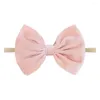 Hair Accessories Fashion 4.5" Korea Velvet Tied Bow Baby Nylon Headband Exquisite For Girl Bands Wholesale Headwear