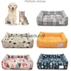 Lits pour chats meubles lit pour chien en treillis carré nid pour animaux de compagnie lavable amovible sac de couchage en coton utilisable double face pour grands et petits vaiduryd