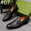 G British Style Fashion Brogue Shoes Men Slip-On Pointed Men's Designer Luxury Dress Shoes Leather Social Manlig Bröllopssko Stor storlek 38-45