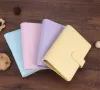 Partihandel Partihandel Lokal lager A6 Notebook Binder Pu Leather 6 Rings Notepad Spiral Loose Leaf Notepads Täck Macaron Candy Color Diary Shell For Student