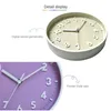 Horloges murales Horloge Creative Couleur 8 pouces Chambre d'enfants Salon Rond Chambre Silencieuse Simple Pointeur