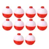 10 шт., красно-белый набор поплавков для рыбалки, пластиковый круглый поплавок, уличное снаряжение, спортивные практичные принадлежности, аксессуары 1284W