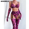 Sexy Set MIRABELLE Erotische Leoparden-Dessous für Damen, transparente Spitzenunterwäsche, ausgefallenes Outfit, durchsichtig, intime Fantasie, exotische Sets 231129