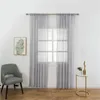 Vorhang Fenster Voile Panels Tülle Gardinenstange Tasche für Zuhause Wohnzimmer Schlafzimmer 100 x 200 cm Tüll