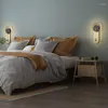 Vägglampa AC220V LED-säng på tvåfärgade nordiska moderna 25W metallfärg hantverk sovrum pendel klocka form för inomhusbelysning