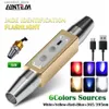 Torches Double Head Jade Identification Flashlight Rechargeable 365/395NM LED Torch 6 Light Source Lamp Jewelry Gems Detector UV Light Q231130