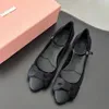 Scarpe Mary Jane di alta qualità cinturino alla caviglia Mocassini con tacco basso da donna Ballerine scarpe Scarpe eleganti Scarpe firmate di lusso Scarpe da cena per feste Con scatola