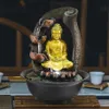Statue de bouddha fontaines décoratives fontaines d'eau d'intérieur résine artisanat cadeaux Feng Shui bureau maison fontaine 110 V 220 V E207Z