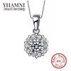 YHAMNI Luxe 925 Sterling Zilveren Hanger Ketting Top Kwaliteit CZ Diamant voor Vrouwen Bruiloft Ketting Zilveren Fijne Sieraden N021336w