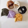 Gorras Sombreros Invierno Cálido Sombrero de lana de cordero para niños Niñas Niños Felpa Suave Color caramelo Ajustable Lindos sombreros Niños Protección para los oídos Gorra de algodón 231129