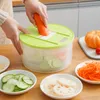 Two in one vegetable dehydrator vegetable cutter household salad water thrower kitchen tool manual vegetable dehydrator