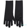 Five Fingers Gloves Ladies Mid length Summer Spandex Sunscreen Embroidered Thin Good Elasticity Etiquette Driving Women