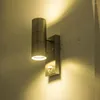 Vägglampa AC220V AC240V PIR Motion Sensor LED utomhuslandskapsbelysning