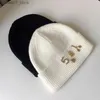 Beanie/Kafatası Kapakları Avrupa ve Amerika Birleşik Devletleri Makas Yün Şapkası Kadınlar Sonbahar ve Kış Moda Pullover Şapk Sıcak Kulak Koruma Örgü Şapkası Q231130